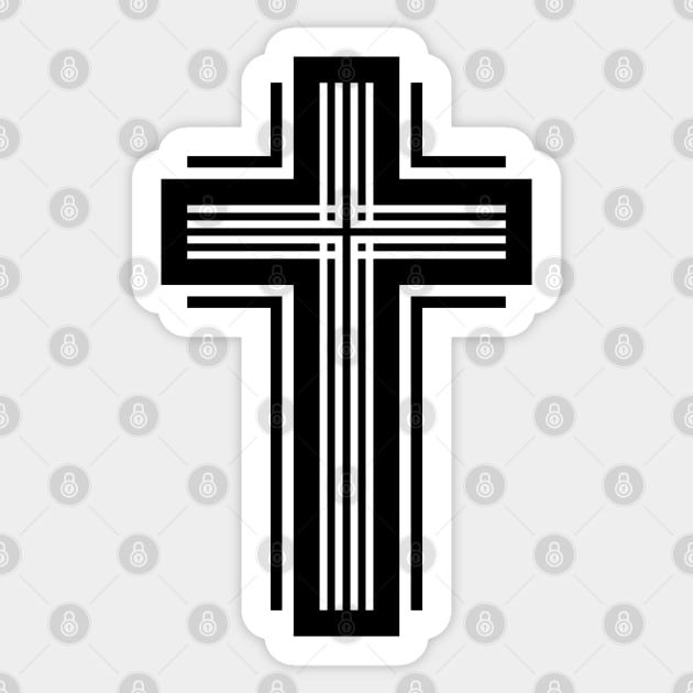 The cross is a symbol of the crucifixion of the Son of God for the sins of mankind. Sticker by Reformer